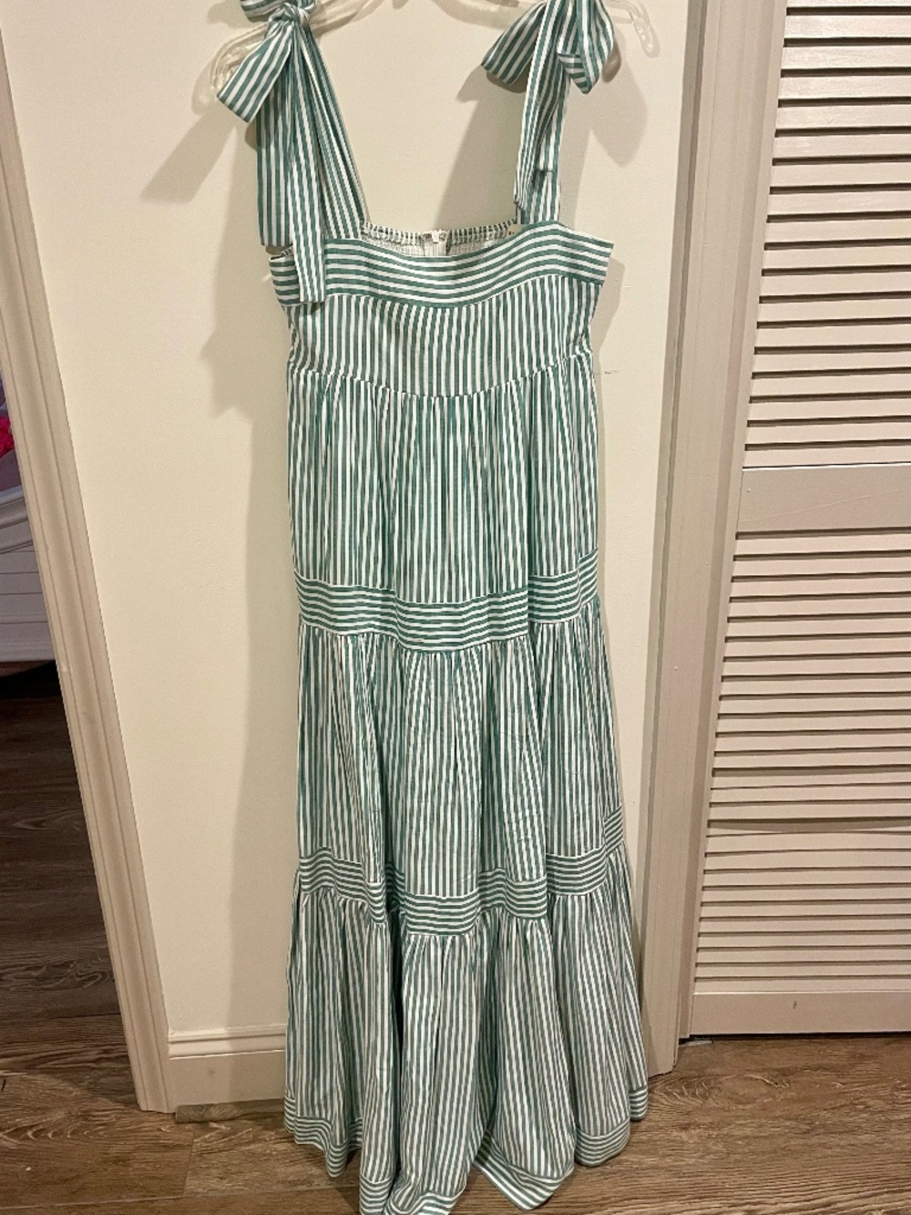 Flowy Linen Striped Dress